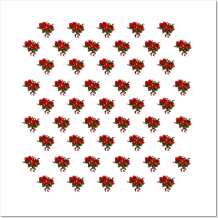 Berry Christmas Pattern Posters and Art